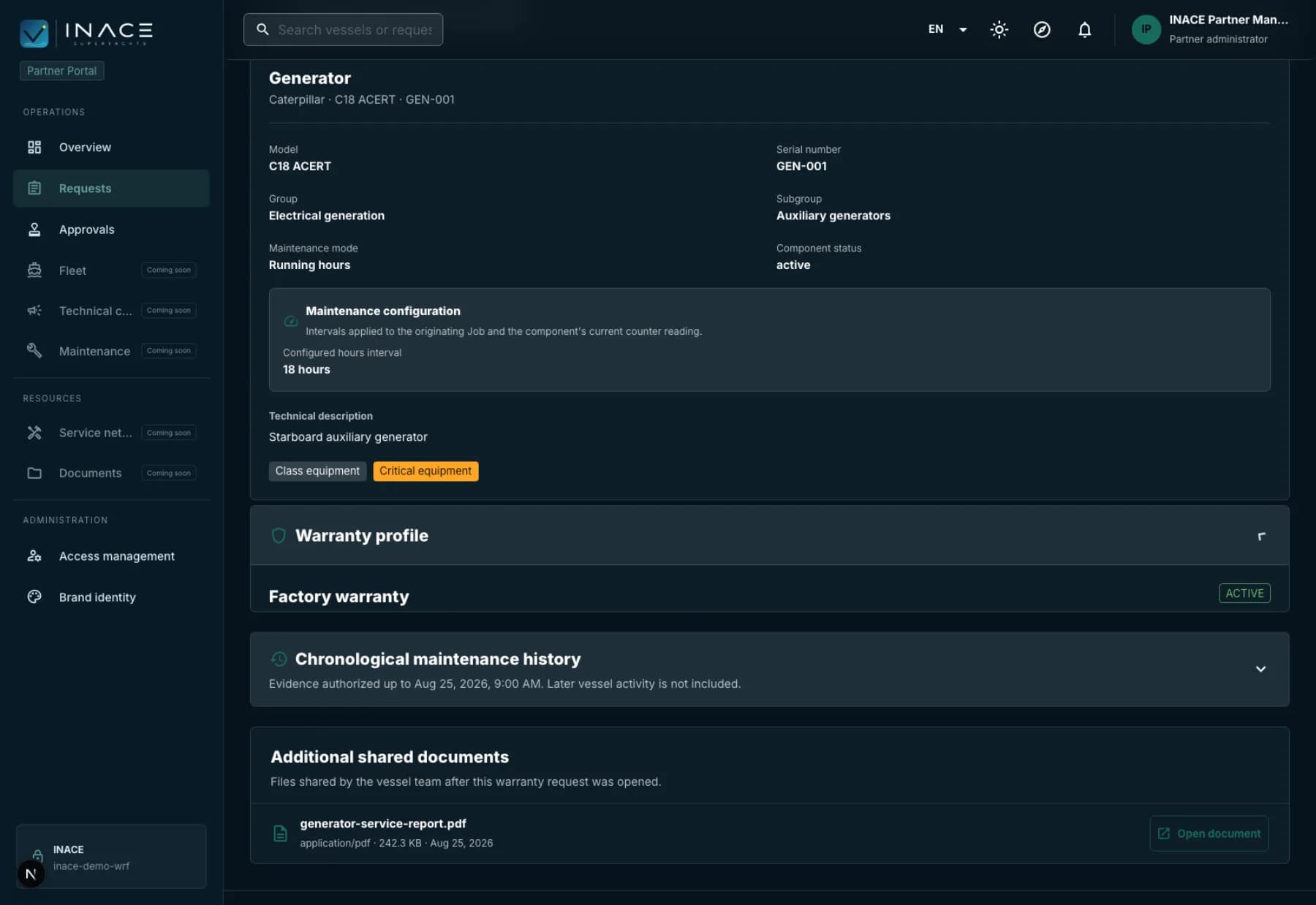 Maritime warranty operations detailed workflow
